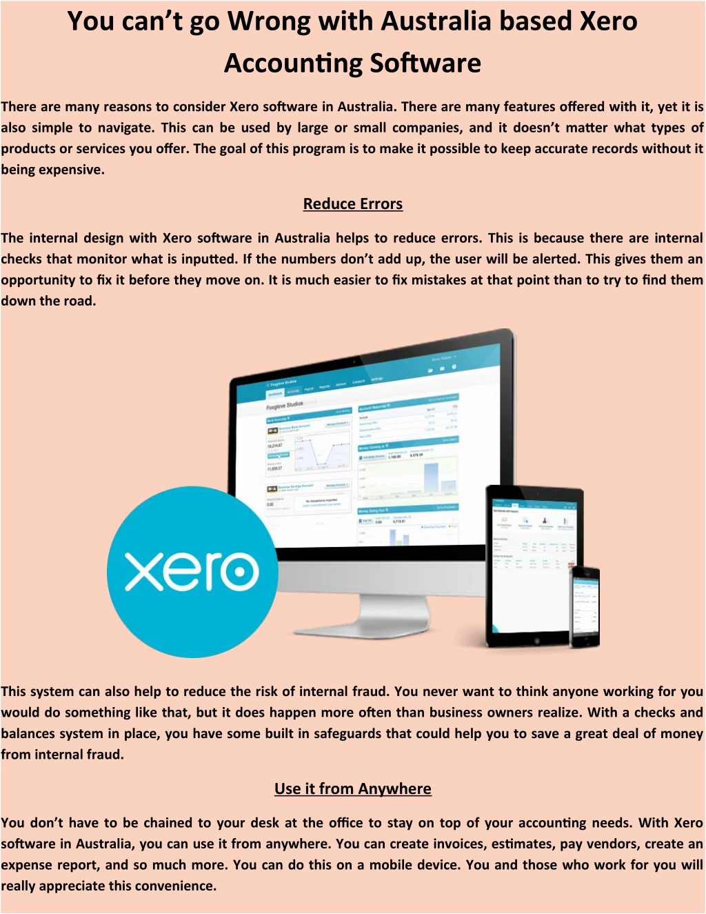 you can t go wrong with australia based xero