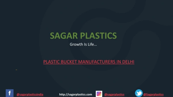 Plastic products manufacturer in delhi | Plastic buckets supplier in Delhi India