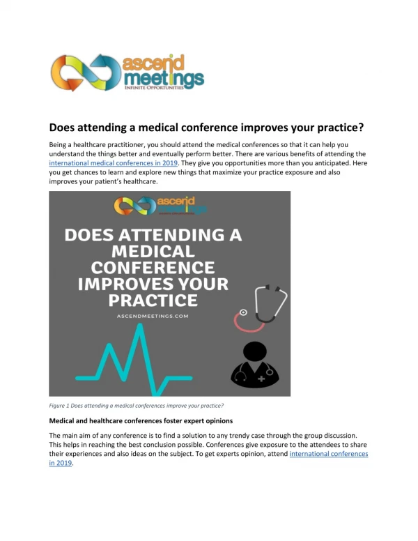 Does attending a medical conference improves your practice?