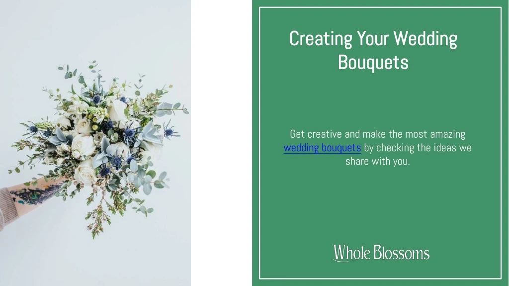 creating your wedding bouquets