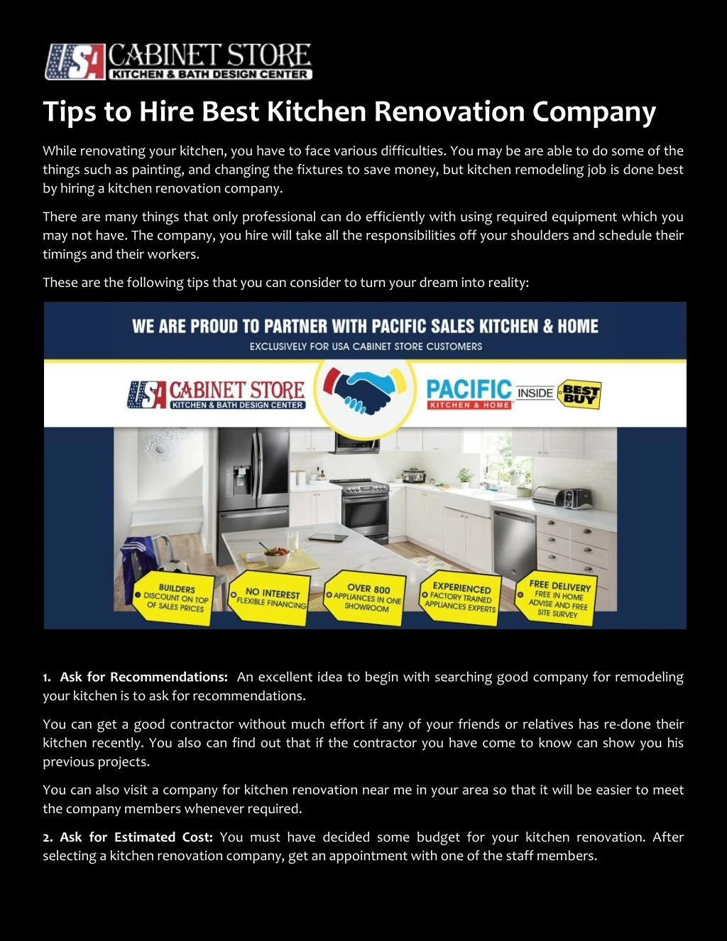 tips to hire best kitchen renovation company