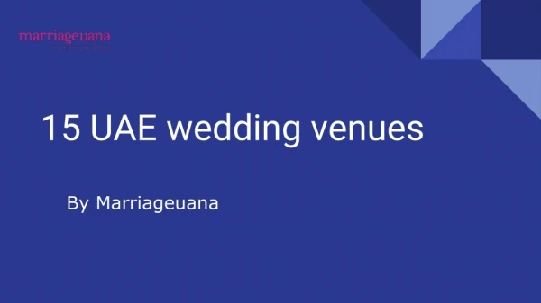 15 UAE wedding venues