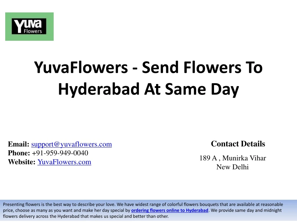 yuvaflowers send flowers to hyderabad at same day