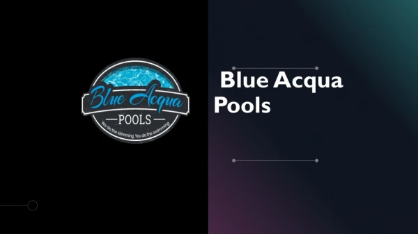 Blue acqua pools
