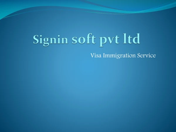 Best Immigration & Visa Consultants in Hyderabad -Signin soft.com