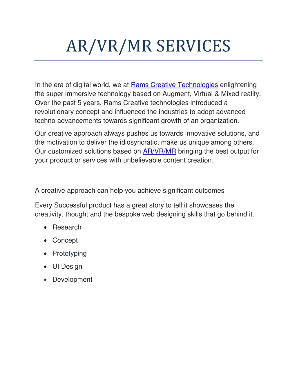 ar vr mr services