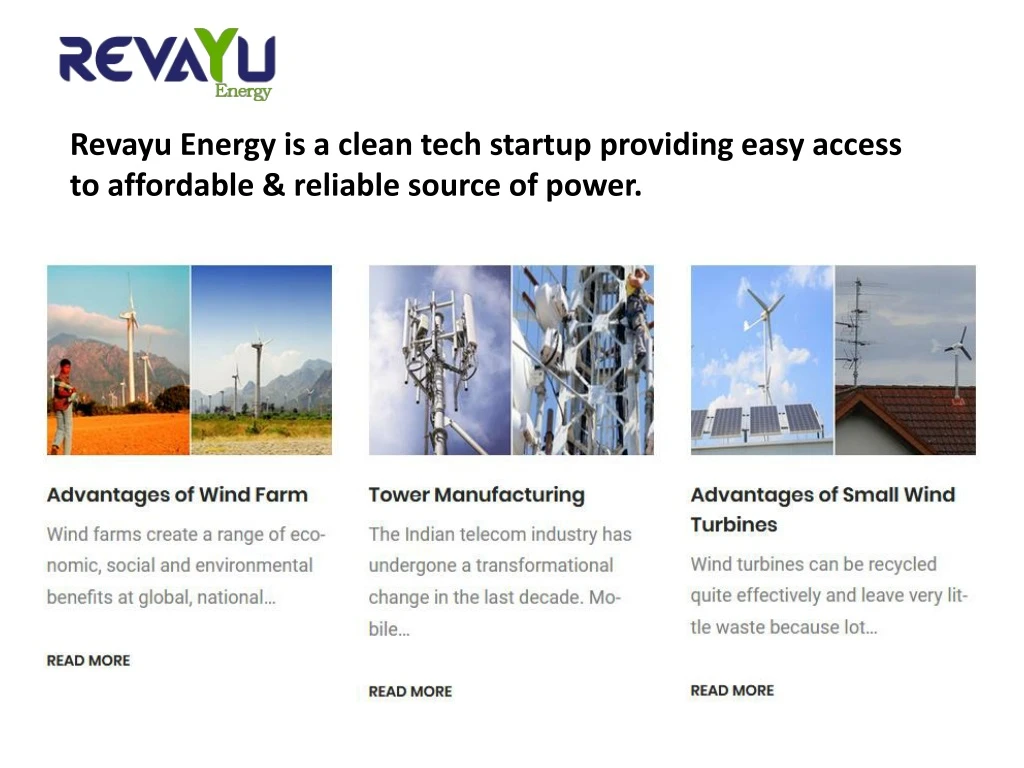 revayu energy is a clean tech startup providing