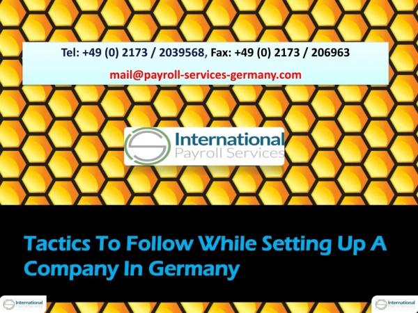 Tactics To Follow While Setting Up A Company In Germany