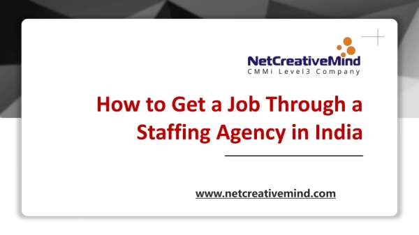 How to Get a Job Through a Staffing Agency in India