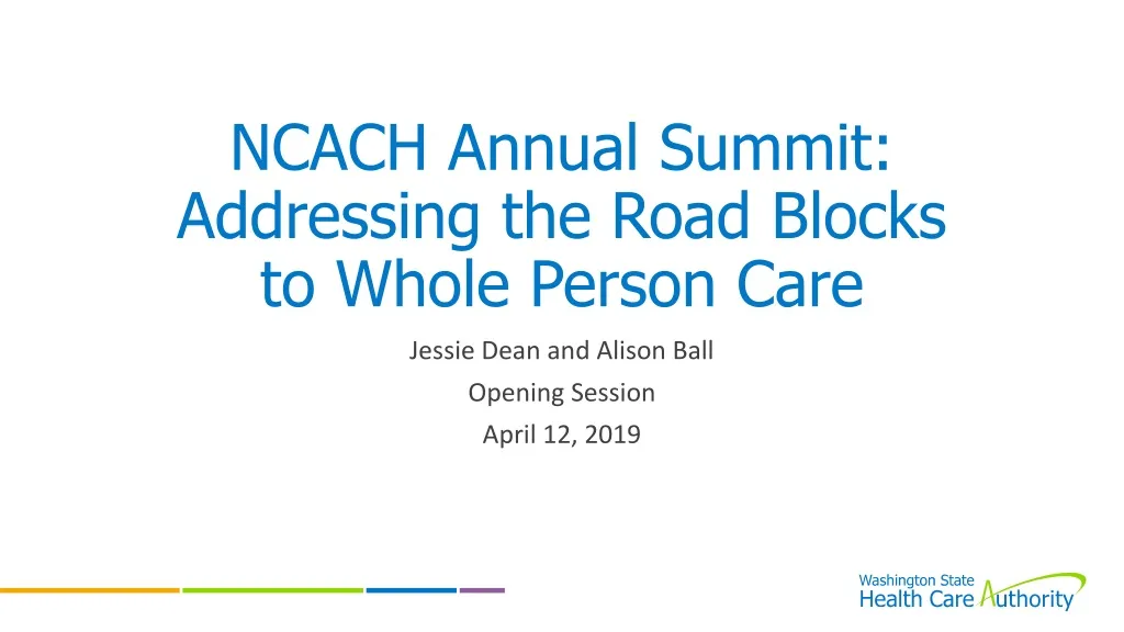 ncach annual summit addressing the road blocks to whole person care