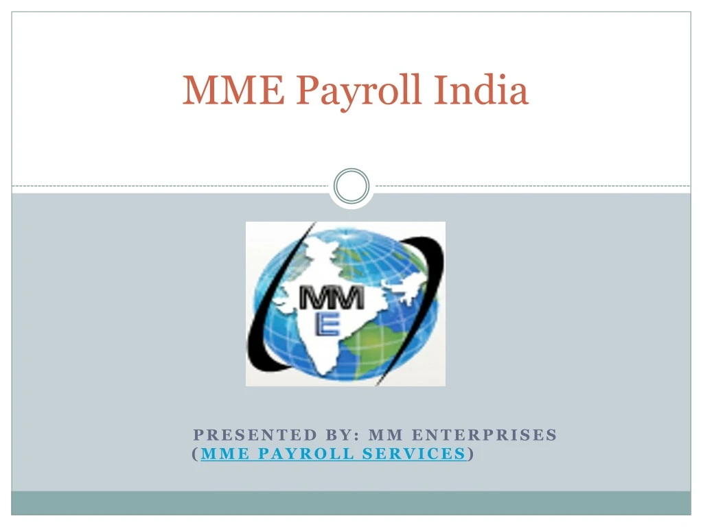 mme payroll india