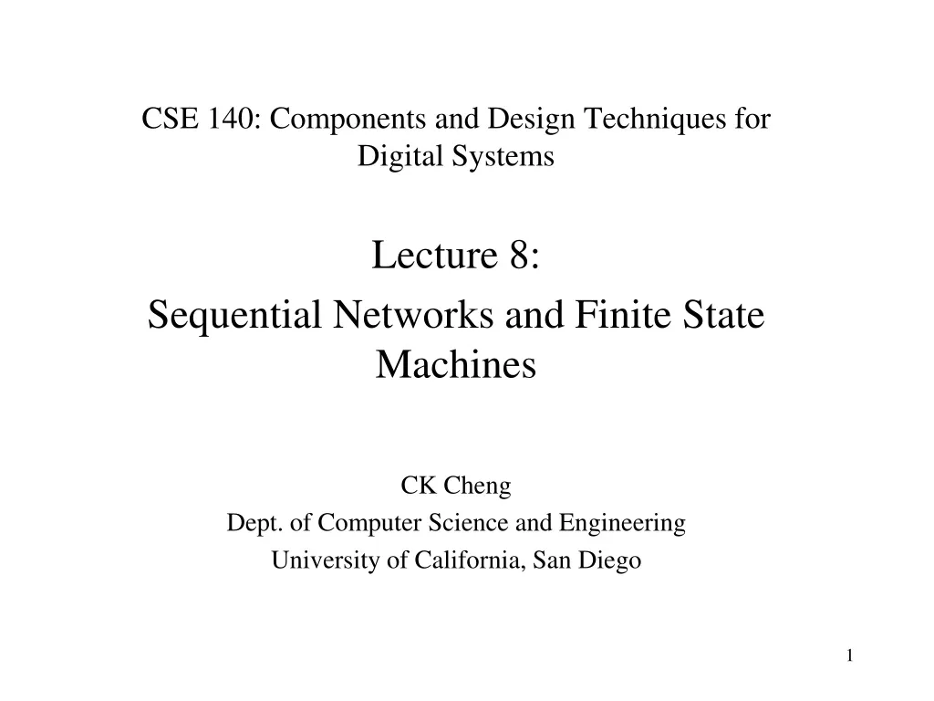 cse 140 components and design techniques