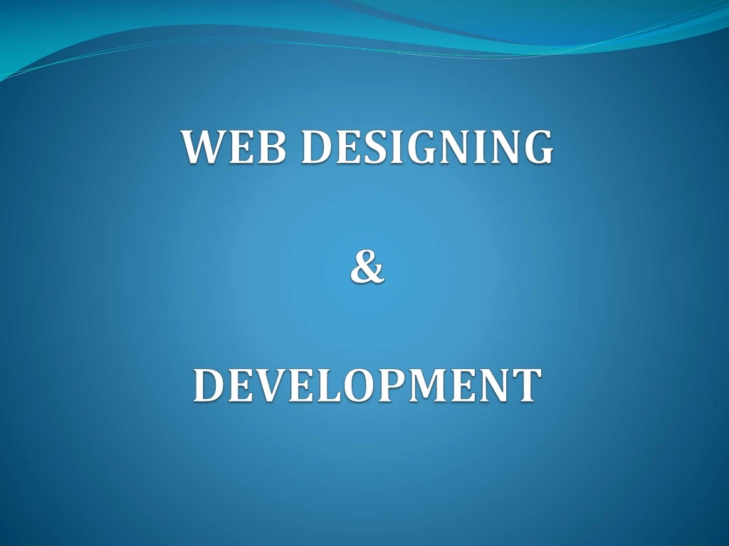 web designing development