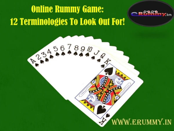 Online rummy game: 12 terminologies to look out for!