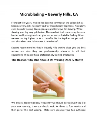 Microblading – Beverly Hills, CA - slide 1