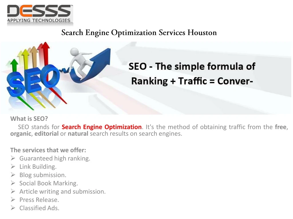 search engine optimization services houston