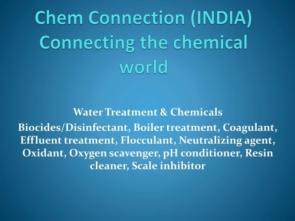 chem connection india connecting the chemical world