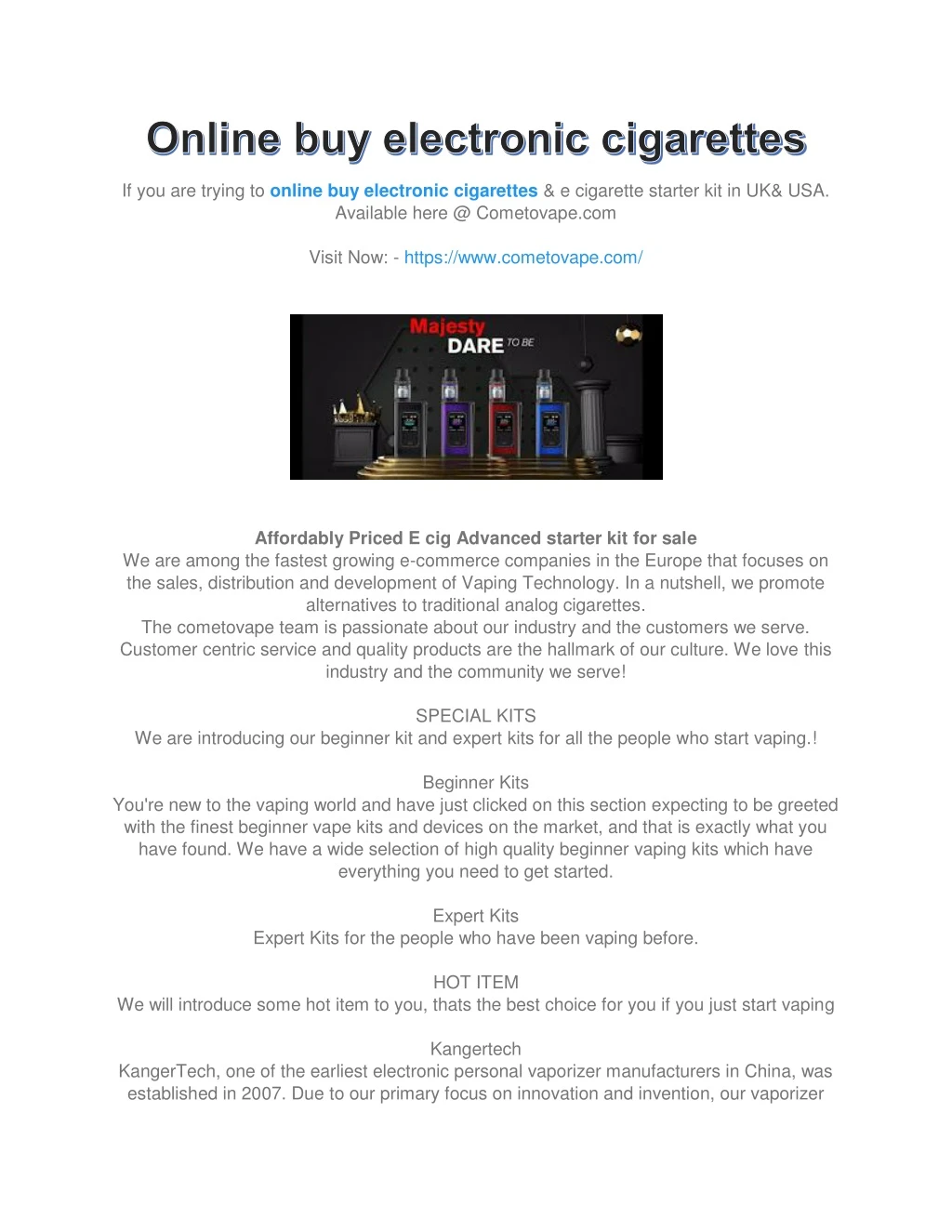 if you are trying to online buy electronic