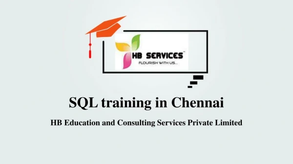 SQL training in Chennai