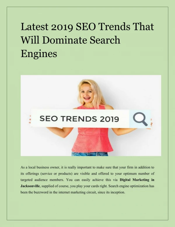 Latest 2019 SEO Trends That Will Dominate Search Engines