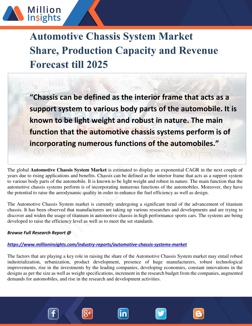 automotive chassis system market share production