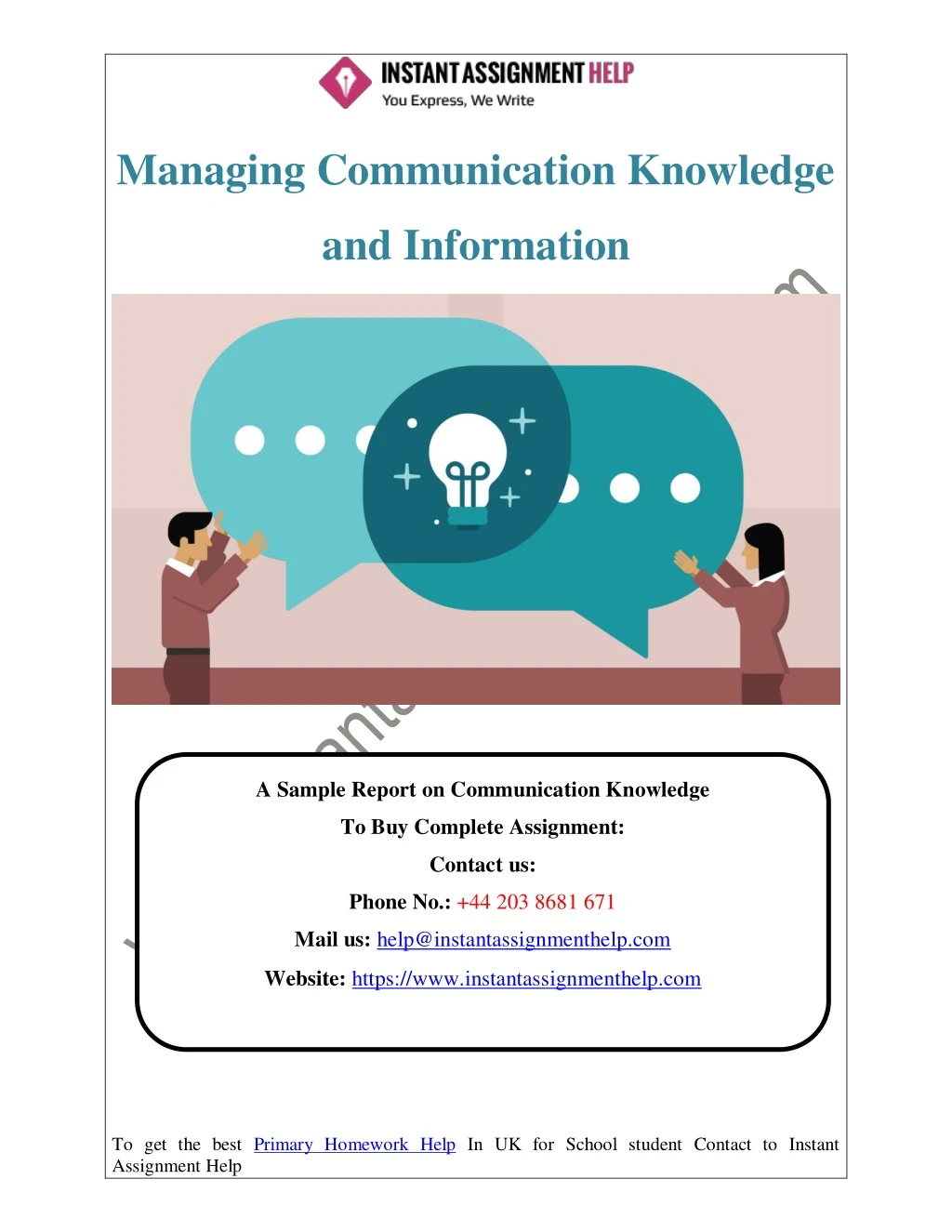 managing communication knowledge