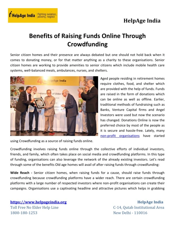 Benefits of Raising Funds Online Through Crowdfunding