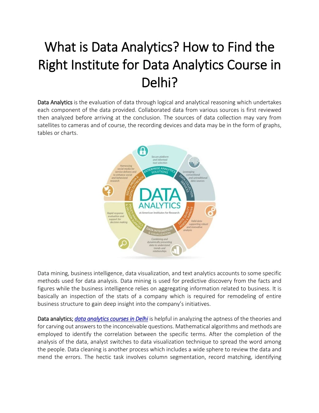 what is data analytics how to find the what