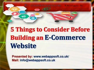5 Things to Consider Before Building an E-Commerce Website - slide 1