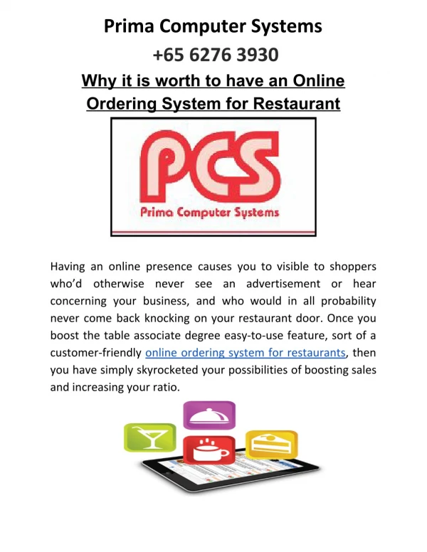 Restaurant Online Ordering System matters to your Customers