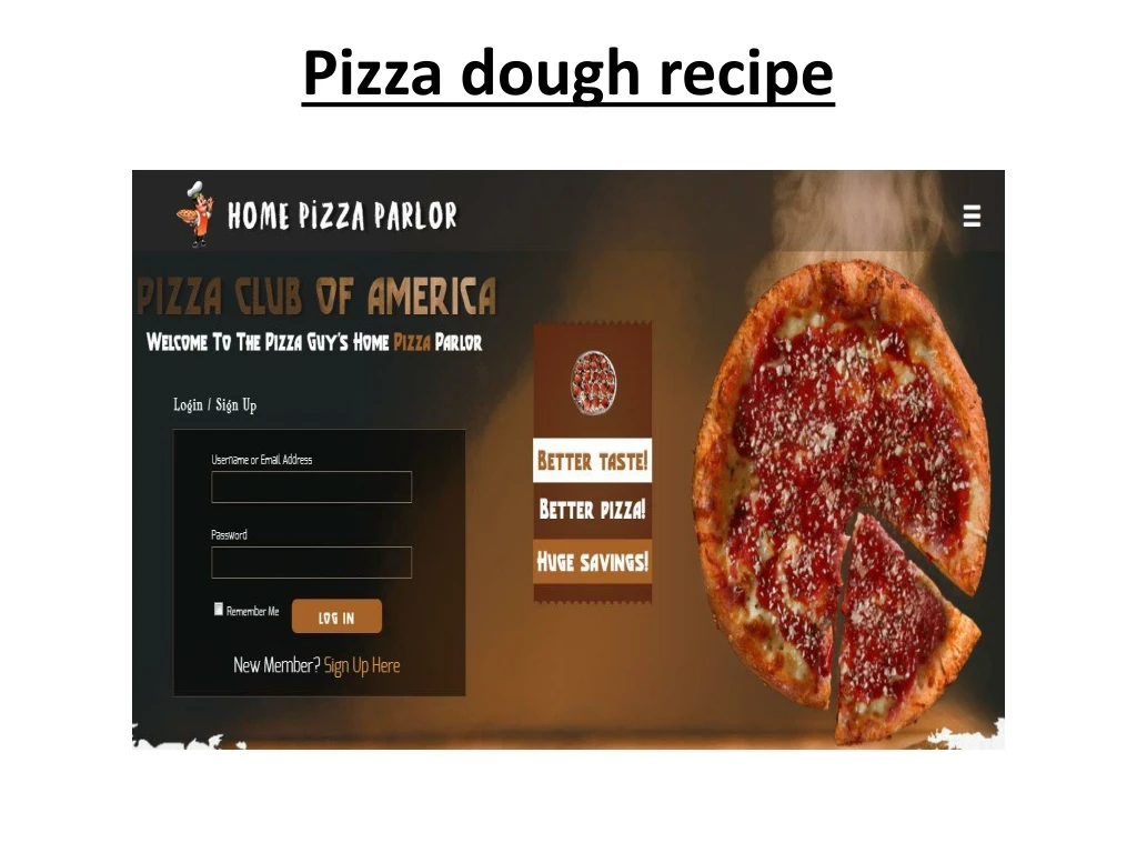 pizza dough recipe