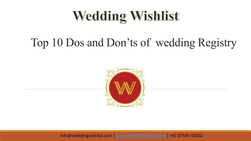 top 10 dos and don ts of wedding registry