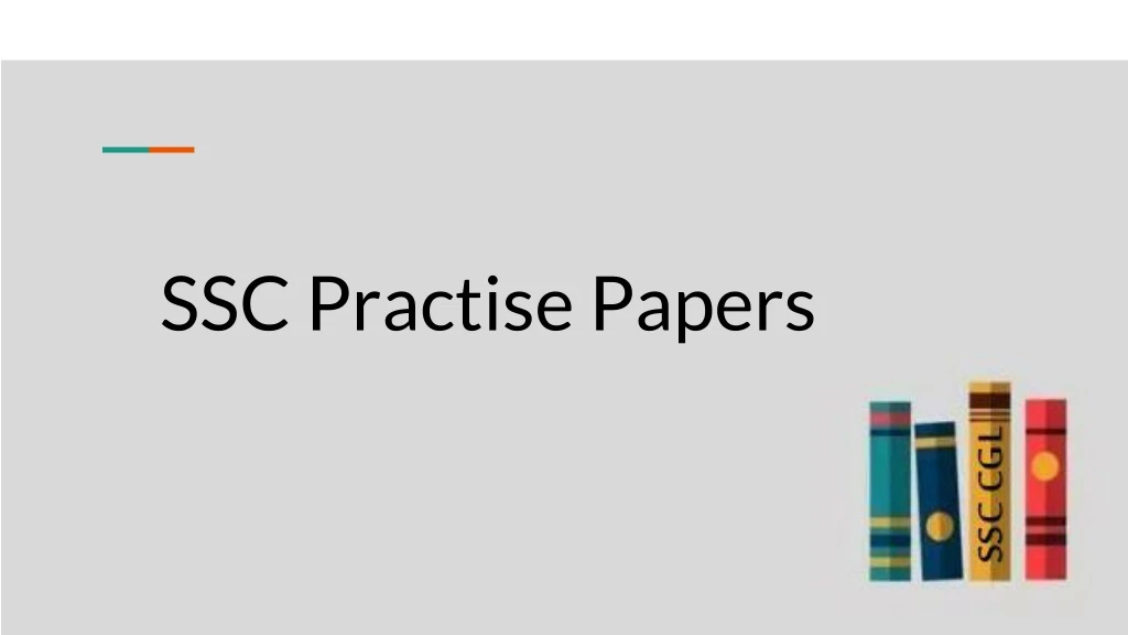 ssc practise papers