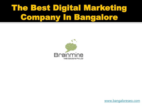 The Best Digital Marketing Company In Bangalore