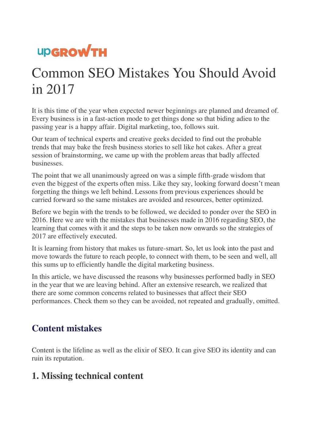 common seo mistakes you should avoid in 2017