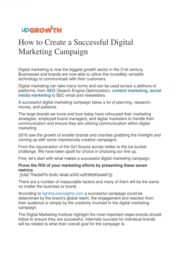 How to Create a Successful Digital Marketing Campaign