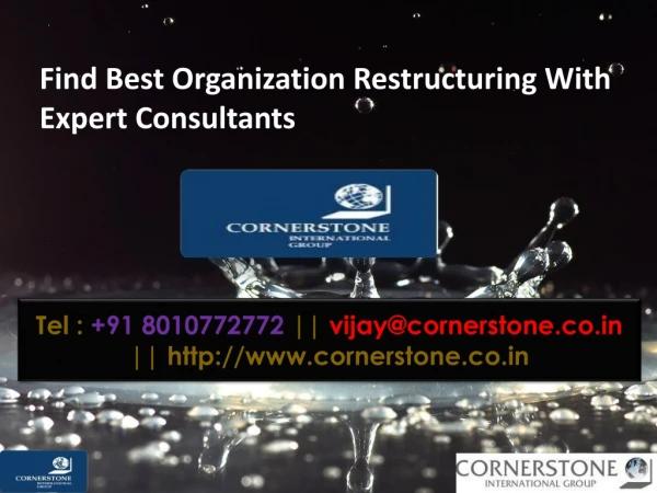 Find Best Organization Restructuring With Expert Consultants