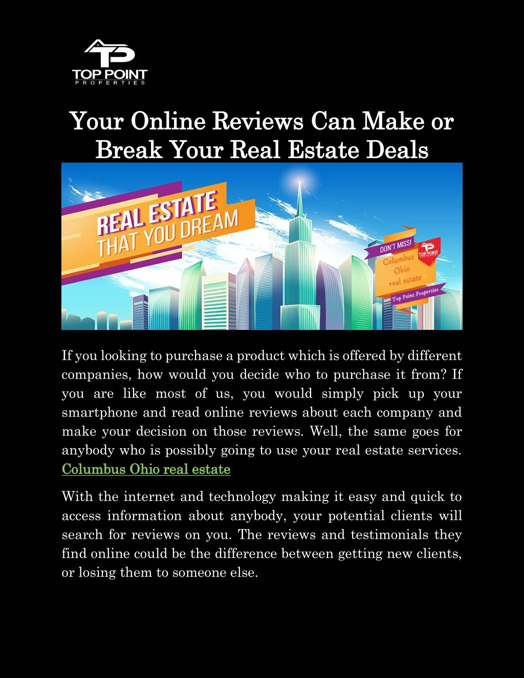 your online reviews can make or your online