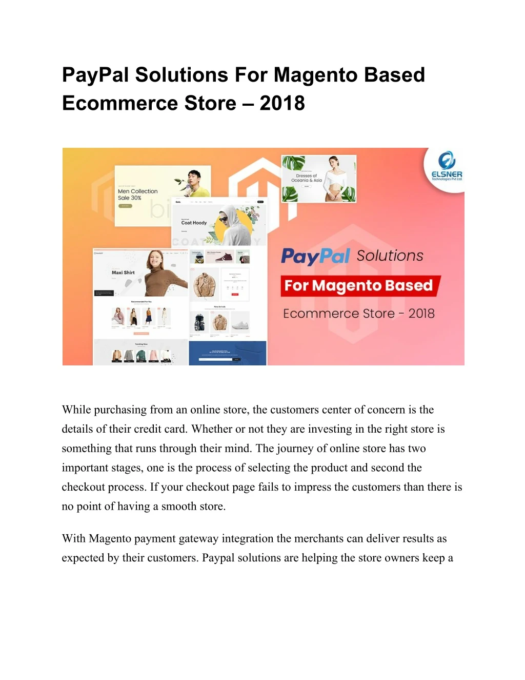 paypal solutions for magento based ecommerce