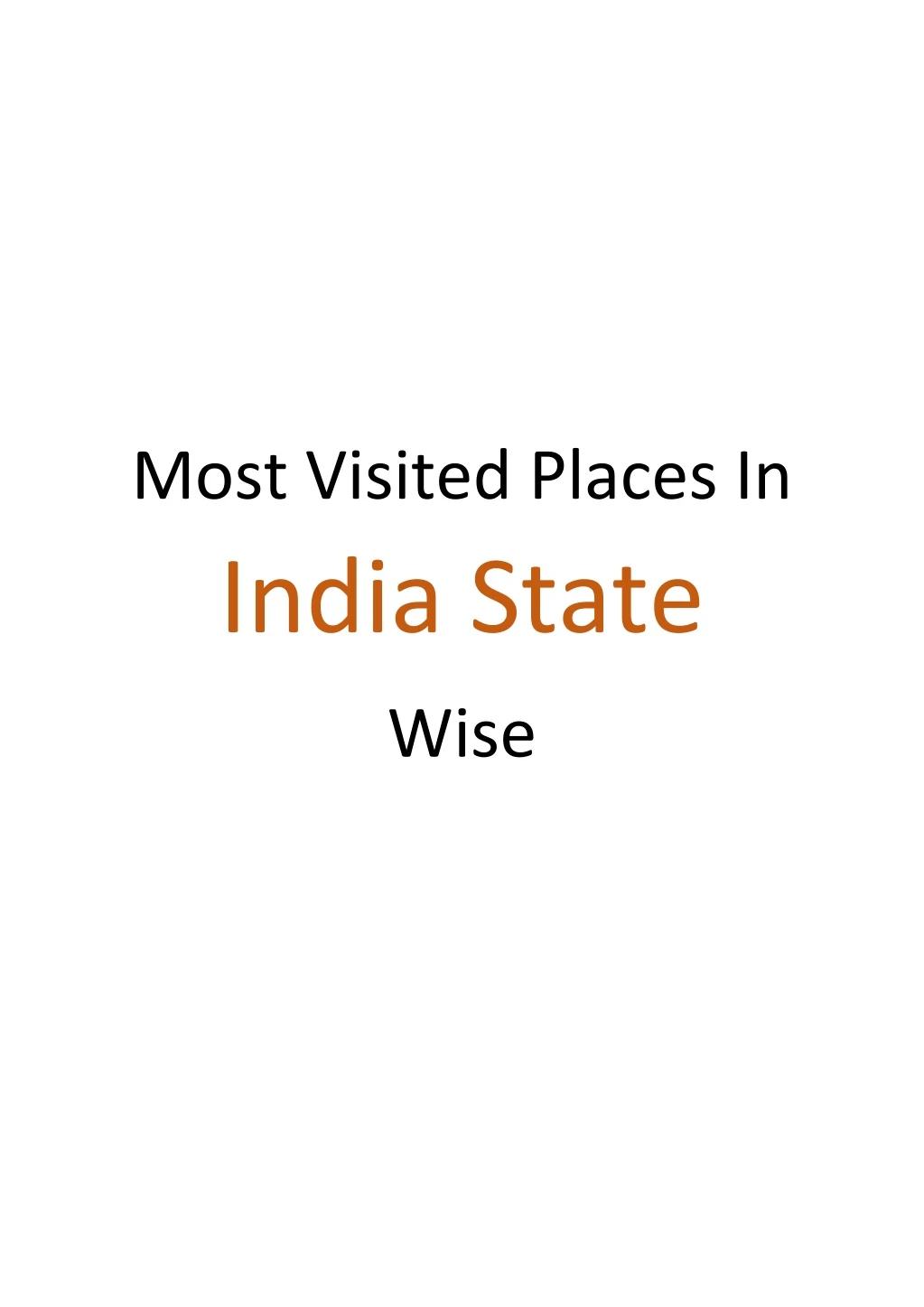 most visited places in india state