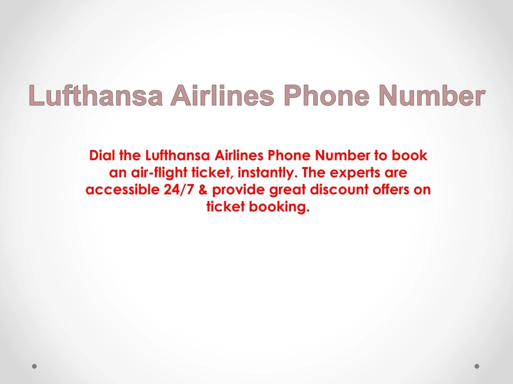 lufthansa airlines phone number