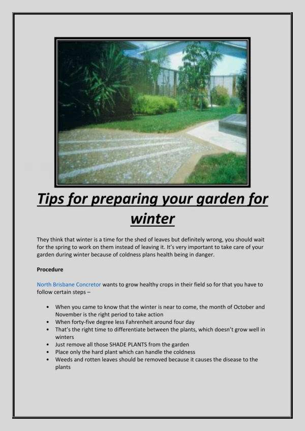 Tips for preparing your garden for winter