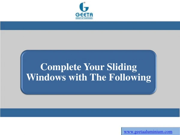 Complete Your Sliding Windows with The Following