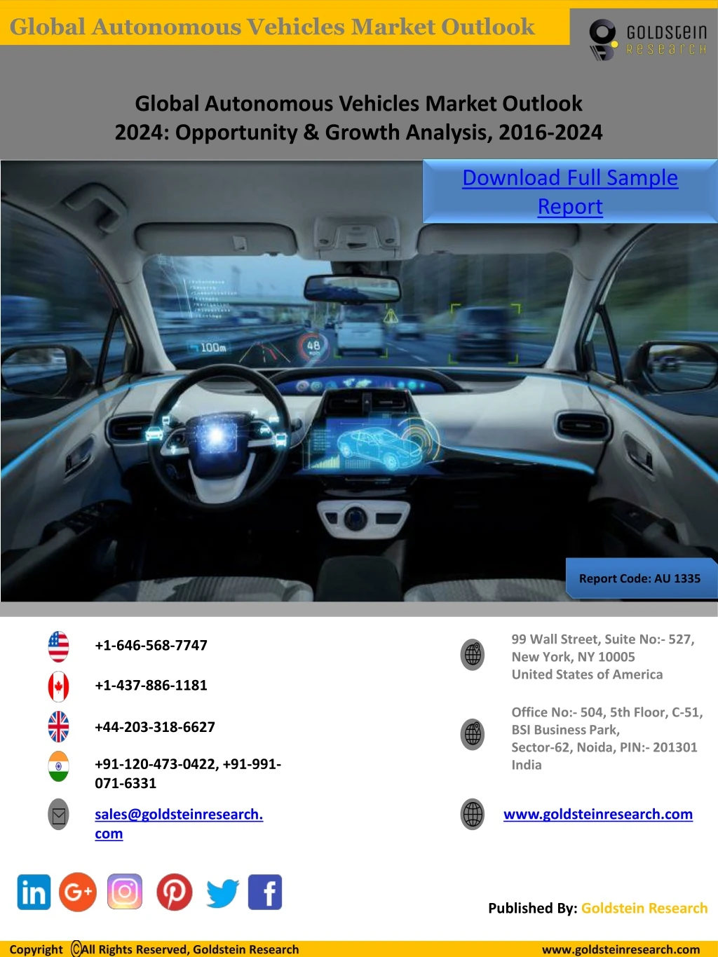 global autonomous vehicles market outlook
