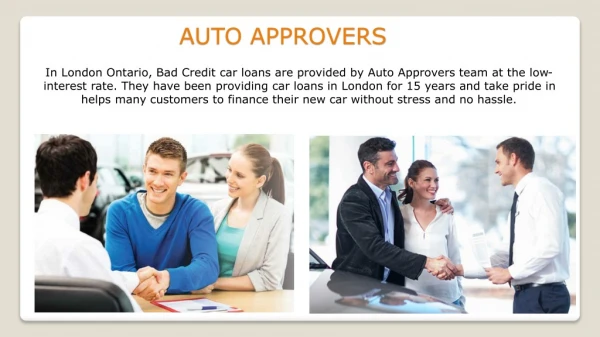 bad credit car loan ontario