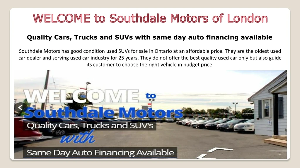 quality cars trucks and suvs with same day auto