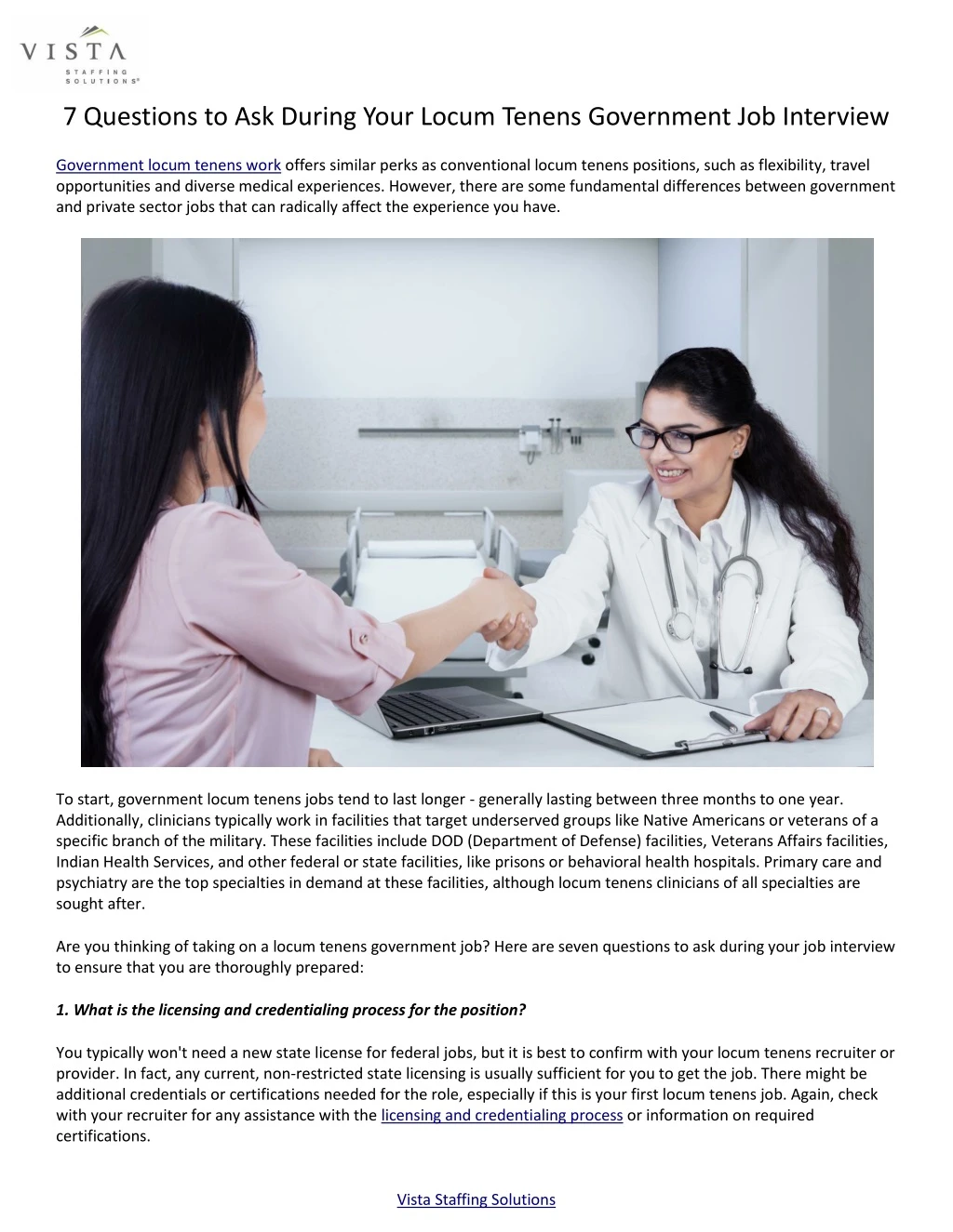 7 questions to ask during your locum tenens