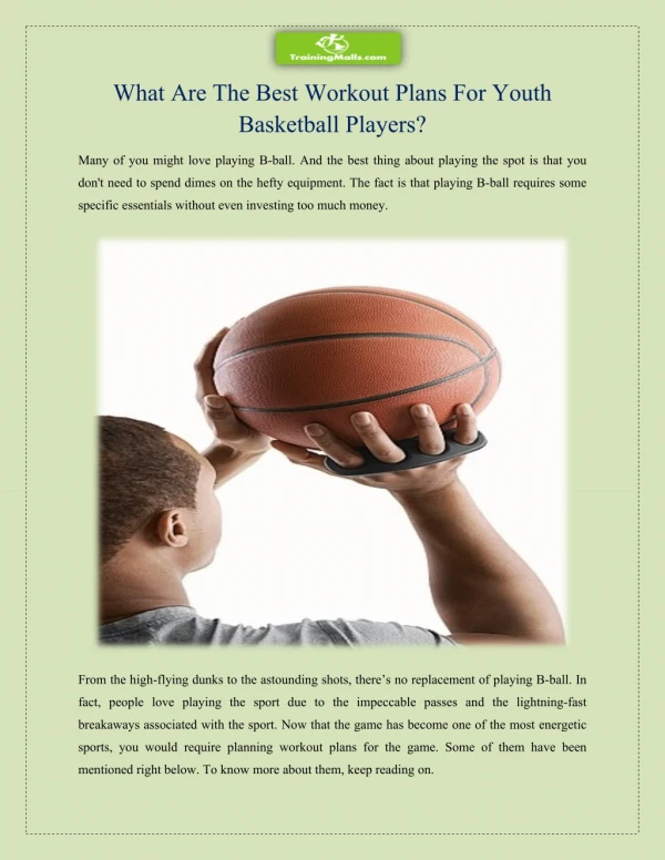 What Are The Best Workout Plans For Youth Basketball Players?