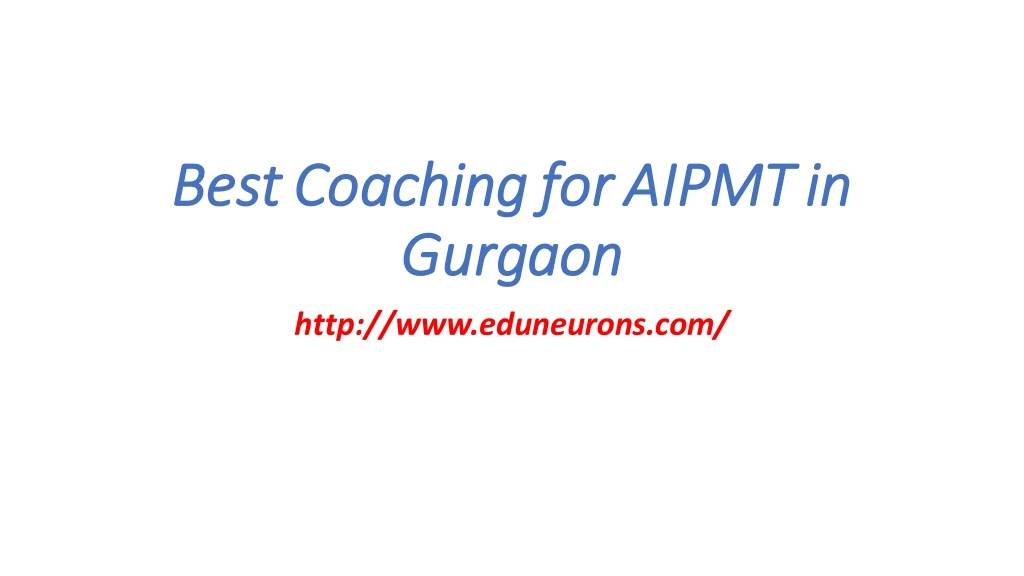 best coaching for aipmt in best coaching