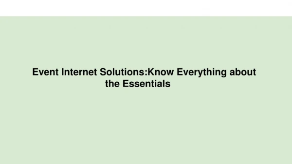Internet Event Solutions